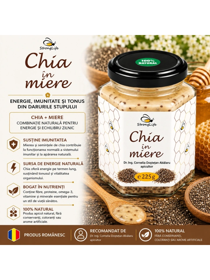Chia in miere - 225g by Dr. Ing. Cornelia Dostetan Abalaru apicultor - Img 3