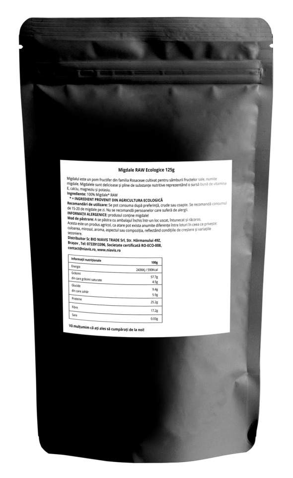 Migdale crude Ecologice/Bio 125g - Img 3
