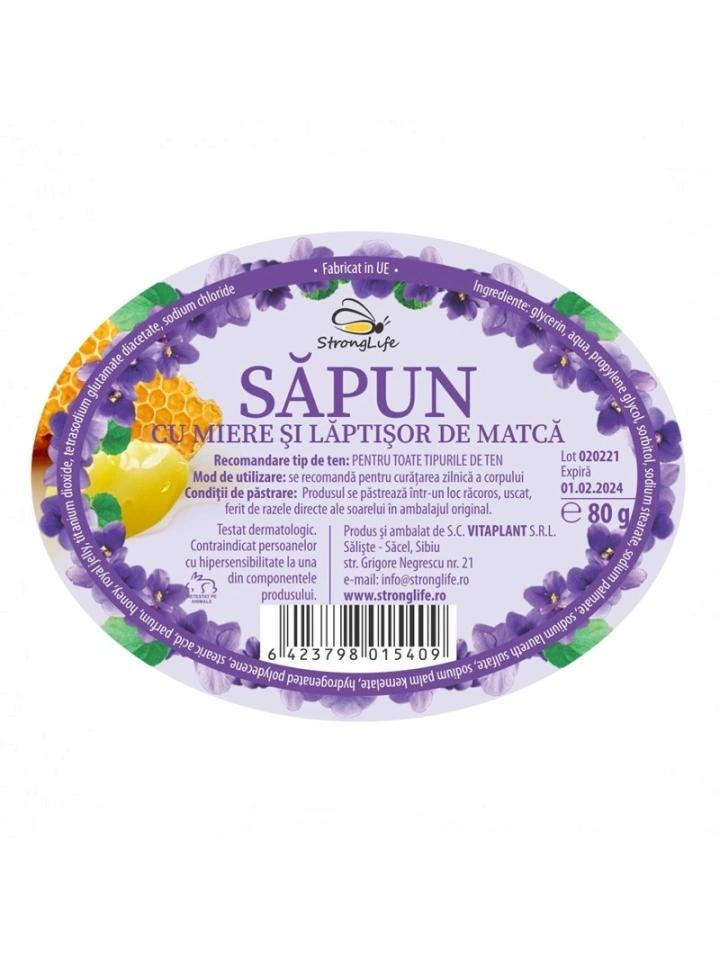 Sapun natural cu miere si laptisor de matca - 80g by Dr. Ing. Cornelia Dostetan Abalaru apicultor - Img 5