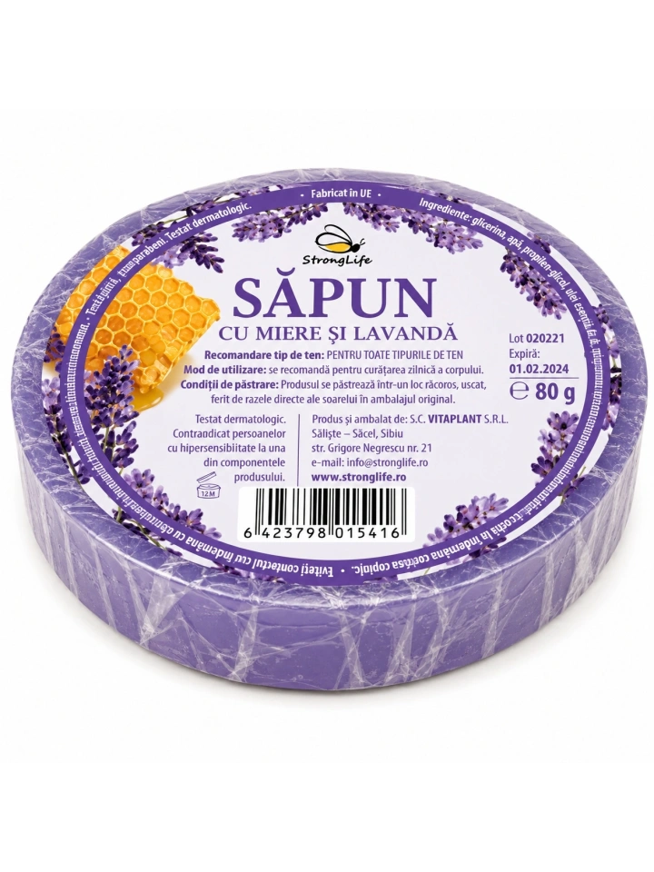 Sapun natural cu miere si lavanda - 80g by Dr. Ing. Cornelia Dostetan Abalaru apicultor - Img 3