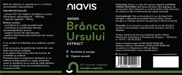 Branca Ursului Extract 380mg 60cps - Img 2
