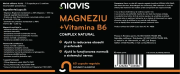 Magneziu + Vitamina B6 60cps - Img 2