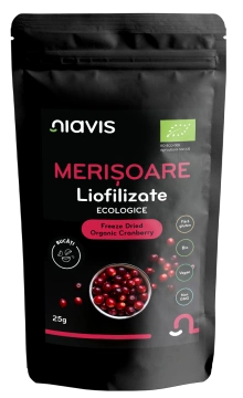 Merisoare Liofilizate Bucati Ecologice/BIO 25g