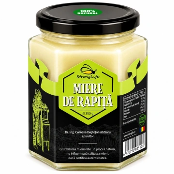 Miere de rapita 100% naturala - 350g by Dr. Ing. Cornelia Dostetan Abalaru apicultor