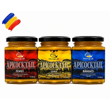 Pachet ApiCocktail® - 675g cocktail-uri apicole pentru cresterea imunitatii intregii familii by Dr. Ing. Cornelia Dostetan Abalaru apicultor