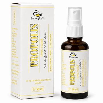 Propolis cu argint coloidal - dezinfectant bucal - 50 ml by Dr. Ing. Cornelia Dostetan Abalaru apicultor