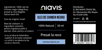 Ulei de Chimen Negru (Negrilica) 50ml - Img 2