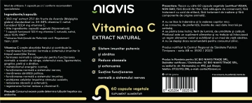Vitamina C Extract Natural 60 cps - Img 2