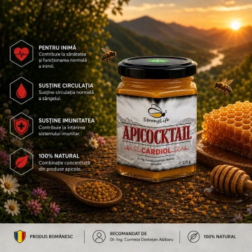 Apicocktail® Cardio - 225g cocktail apicol cu proprietati terapeutice cardio-vasculare by Dr. Ing. Cornelia Dostetan Abalaru apicultor - Img 4