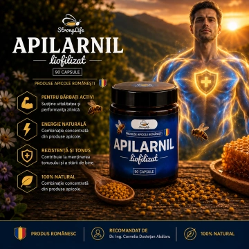 Apilarnil Liofilizat StrongLife - 90 capsule by Dr. Ing. Cornelia Dostetan Abalaru apicultor - Img 3