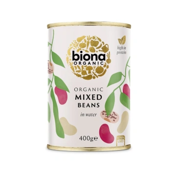 Mix din 3 tipuri de fasole boabe la conserva bio 400g Biona