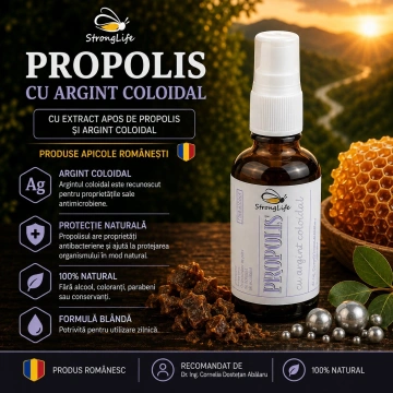 Propolis cu argint coloidal - 50ml by Dr. Ing. Cornelia Dostetan Abalaru apicultor - Img 3