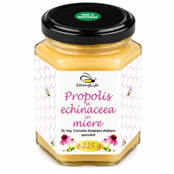 Propolis si echinaceea in miere - 225g by Dr. Ing. Cornelia Dostetan Abalaru apicultor