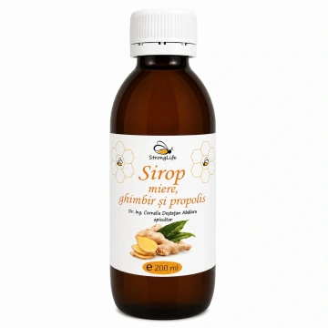 Sirop de ghimbir si propolis cu miere de albine - 200ml by Dr. Ing. Cornelia Dostetan Abalaru apicultor - Img 3