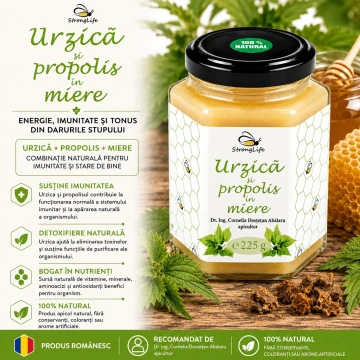 Urzica si propolis in miere - 225g by Dr. Ing. Cornelia Dostetan Abalaru apicultor - Img 2