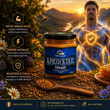 ApiCocktail® Barbati - 225g cocktail apicol pentru imunitate cu miere, polen, propolis, apilarnil by Dr. Ing. Cornelia Dostetan Abalaru apicultor - Img 2