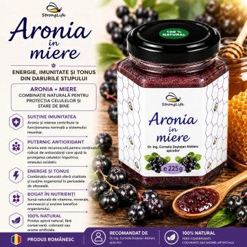 Aronia in miere - 225g by Dr. Ing. Cornelia Dostetan Abalaru apicultor - Img 3