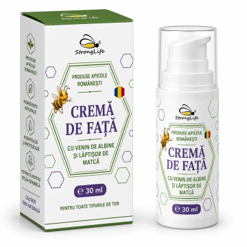 Crema de fata cu venin de albine si laptisor de matca StrongLife - 35g by Dr. Ing. Cornelia Dostetan Abalaru apicultor