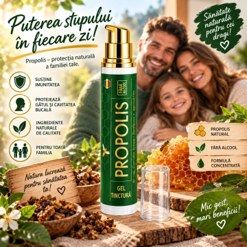 Gel Tinctura Propolis 30% StrongLife- 15ml by Dr. Ing. Cornelia Dostetan Abalaru apicultor - Img 2