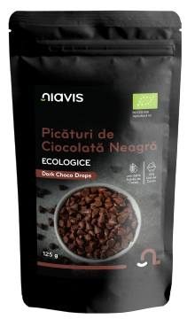 Picaturi de Ciocolata Neagra Ecologice/BIO 125g