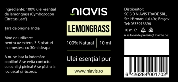 Ulei Esential de Lemongrass 10ml - Img 2