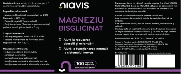 Magneziu Bisglicinat 100 cps - Img 2