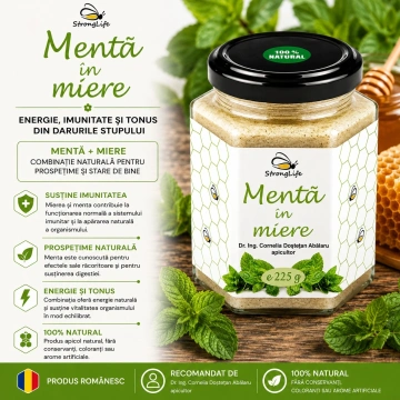 Menta in miere - 225g by Dr. Ing. Cornelia Dostetan Abalaru apicultor - Img 3