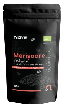 Merisoare Ecologice/BIO Indulcite cu Suc de Mere 125g - Img 3