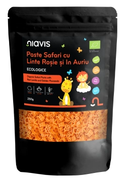Paste Safari cu Linte Rosie si In Auriu Pentru Copii Ecologice 250g
