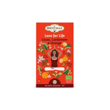 Ceai balance your day - love for life - cacao, cardamom si portocala bio 16dz x 2g 32g Shotimaa