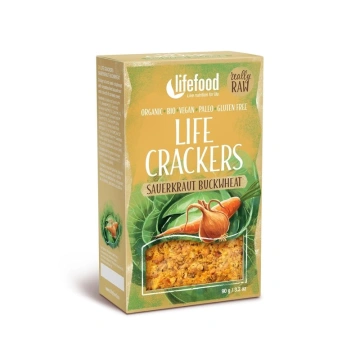 Lifecrackers cu varza murata bio 90g Lifefood