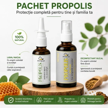 Pachet propolis cu argint coloidal – protecție nas & gât - Img 2