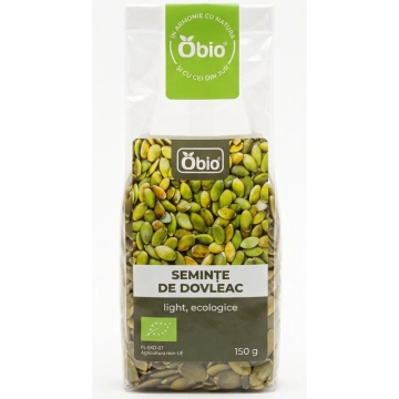 Seminte de dovleac light bio 150g Obio