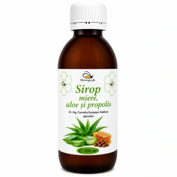 Sirop de aloe si propolis cu miere de albine - 200ml by Dr. Ing. Cornelia Dostetan Abalaru apicultor - Img 4