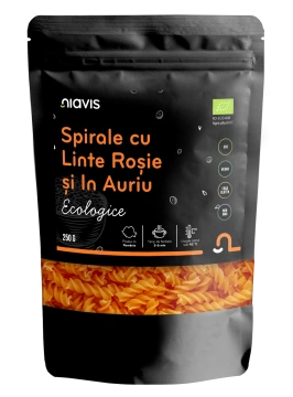 Spirale cu Linte Rosie si In Auriu Ecologice/BIO 250g - Img 2