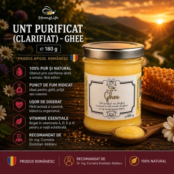 Unt purificat – Ghee - 180g by Dr. Ing. Cornelia Dostetan Abalaru apicultor - Img 2