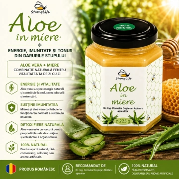 Aloe in miere - 225g by Dr. Ing. Cornelia Dostetan Abalaru apicultor - Img 3