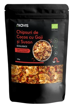 Chipsuri de Cocos cu Goji si Susan Ecologice/BIO 100g