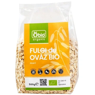 Fulgi de ovaz mari bio 500g Obio