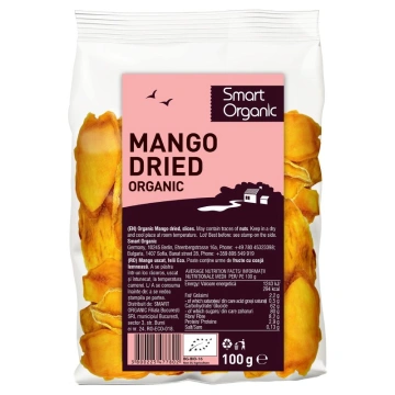 Mango uscat felii bio 100g Smart Organic