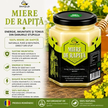 Miere de rapita 100% naturala - 350g by Dr. Ing. Cornelia Dostetan Abalaru apicultor - Img 2