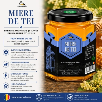 Miere de tei 100% naturala - 1kg by Dr. Ing. Cornelia Dostetan Abalaru apicultor - Img 2