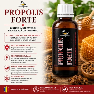 Propolis Forte cu extract moale - 50ml by Dr. Ing. Cornelia Dostetan Abalaru apicultor - Img 3