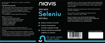 Seleniu Natural 200mcg 60 cps - Img 2