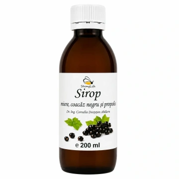 Sirop de coacaze negre si propolis cu miere de albine - 200ml by Dr. Ing. Cornelia Dostetan Abalaru apicultor - Img 4