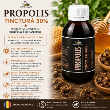 Tinctura de propolis 30% - 200ml by Dr. Ing. Cornelia Dostetan Abalaru apicultor - Img 2