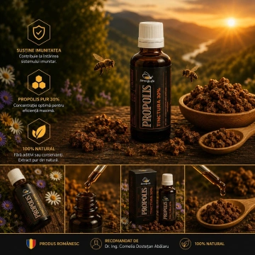 Tinctura de propolis 30% - 50ml by Dr. Ing. Cornelia Dostetan Abalaru apicultor - Img 3