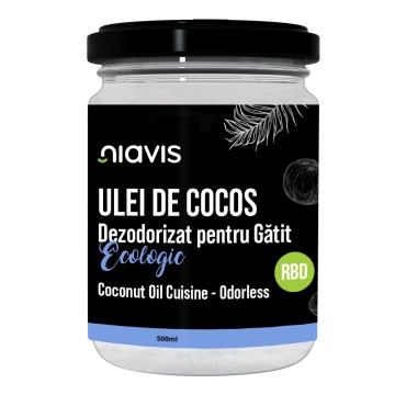 Ulei de Cocos Dezodorizat pentru Gatit (RBD) Ecologic/BIO 500ml