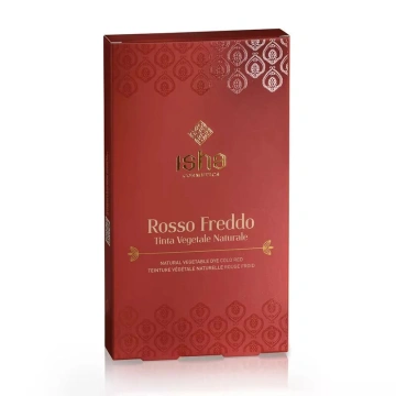 Vopsea de par naturala rosu - rece 100g Isha