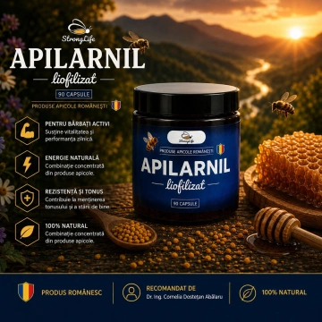 Apilarnil Liofilizat StrongLife - 90 capsule by Dr. Ing. Cornelia Dostetan Abalaru apicultor - Img 4